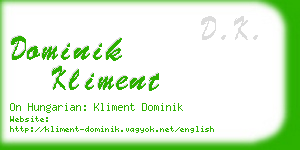 dominik kliment business card